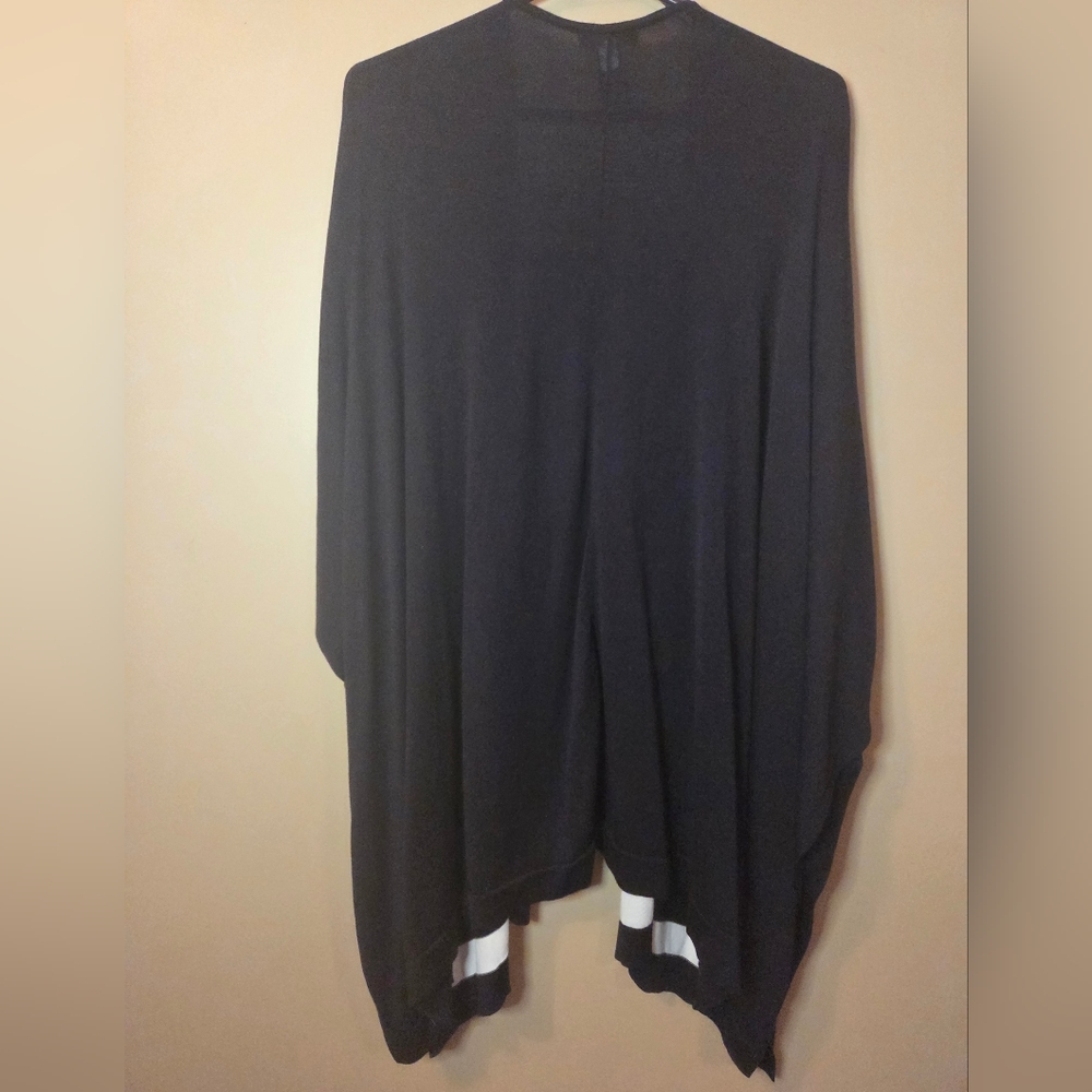 Alfani 0X/1X Poncho Cardigan Shrug Open Front Color Block EUC Black, Green, Gray - Picture 4 of 9